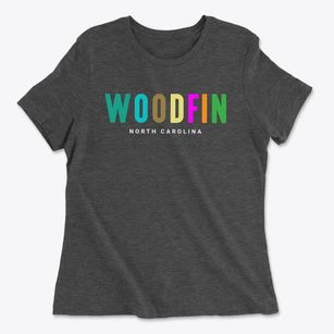 Woodfin North Carolina Color Pop Women's Cotton T-Shirt