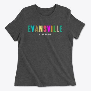 Evansville Wisconsin Color Pop Women's Cotton T-Shirt