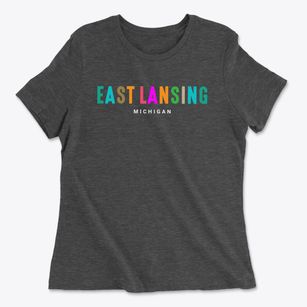 East Lansing Michigan Color Pop Women's Cotton T-Shirt