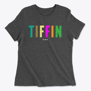 Tiffin Iowa Color Pop Women's Cotton T-Shirt