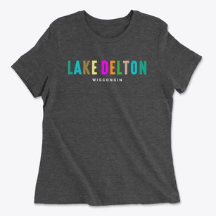 Lake Delton Wisconsin Color Pop Women's Cotton T-Shirt