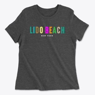 Lido Beach New York Color Pop Women's Cotton T-Shirt