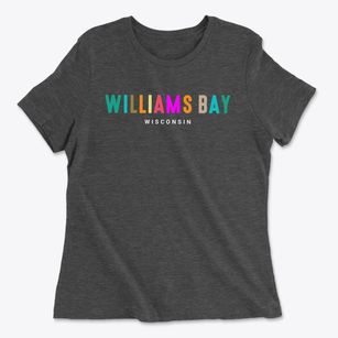 Williams Bay Wisconsin Color Pop Women's Cotton T-Shirt