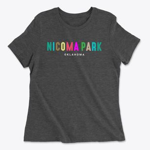 Nicoma Park Oklahoma Color Pop Women's Cotton T-Shirt