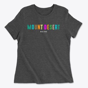 Mount Desert Maine Color Pop Women's Cotton T-Shirt