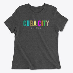 Cuba City Wisconsin Color Pop Women's Cotton T-Shirt