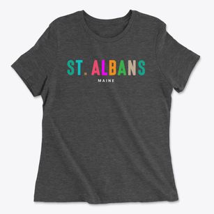 St. Albans Maine Color Pop Women's Cotton T-Shirt