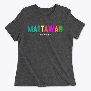 Mattawan Michigan Color Pop Women's Cotton T-Shirt
