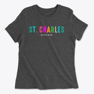 St. Charles Michigan Color Pop Women's Cotton T-Shirt