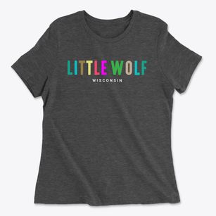 Little Wolf Wisconsin Color Pop Women's Cotton T-Shirt