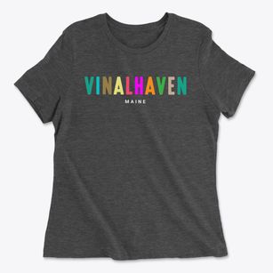 Vinalhaven Maine Color Pop Women's Cotton T-Shirt