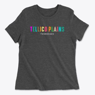Tellico Plains Tennessee Color Pop Women's Cotton T-Shirt