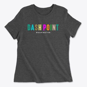Dash Point Washington Color Pop Women's Cotton T-Shirt