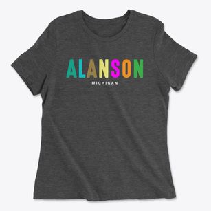 Alanson Michigan Color Pop Women's Cotton T-Shirt