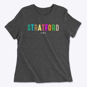 Stratford Iowa Color Pop Women's Cotton T-Shirt