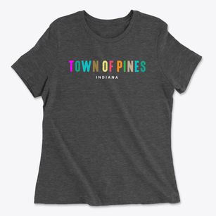 Town Of Pines Indiana Color Pop Women's Cotton T-Shirt