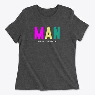 Man West Virginia Color Pop Women's Cotton T-Shirt