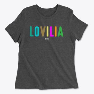 Lovilia Iowa Color Pop Women's Cotton T-Shirt