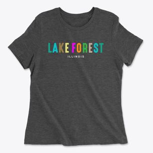 Lake Forest Illinois Color Pop Women's Cotton T-Shirt
