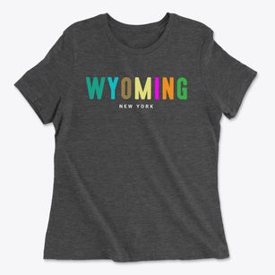 Wyoming New York Color Pop Women's Cotton T-Shirt