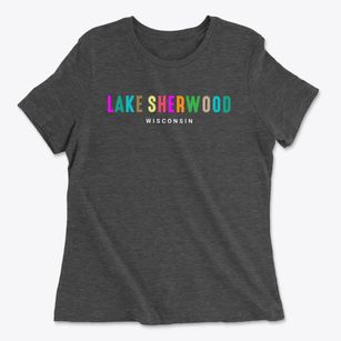 Lake Sherwood Wisconsin Color Pop Women's Cotton T-Shirt