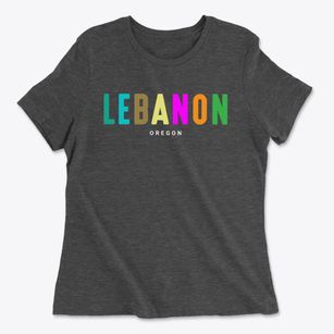 Lebanon Oregon Color Pop Women's Cotton T-Shirt