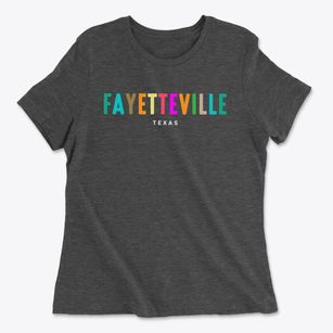 Fayetteville Texas Color Pop Women's Cotton T-Shirt