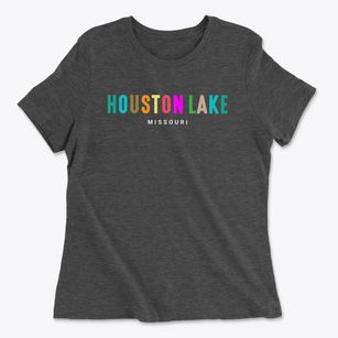 Houston Lake Missouri Color Pop Women's Cotton T-Shirt