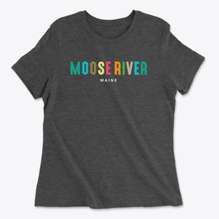 Moose River Maine Color Pop Women's Cotton T-Shirt