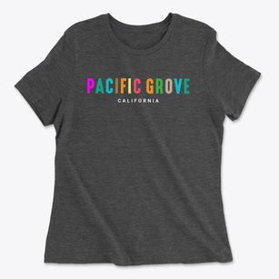 Pacific Grove California Color Pop Women's Cotton T-Shirt
