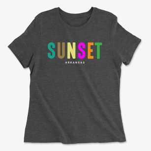 Sunset Arkansas Color Pop Women's Cotton T-Shirt