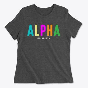 Alpha Minnesota Color Pop Women's Cotton T-Shirt