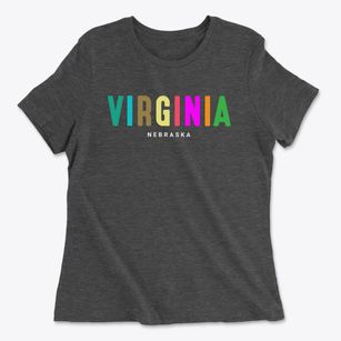 Virginia Nebraska Color Pop Women's Cotton T-Shirt