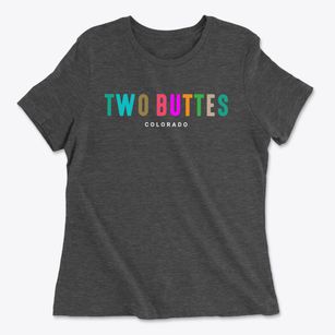 Two Buttes Colorado Color Pop Women's Cotton T-Shirt