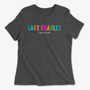 Lake Charles Louisiana Color Pop Women's Cotton T-Shirt
