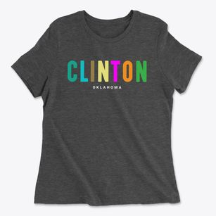 Clinton Oklahoma Color Pop Women's Cotton T-Shirt