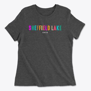 Sheffield Lake Ohio Color Pop Women's Cotton T-Shirt