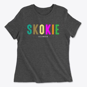 Skokie Illinois Color Pop Women's Cotton T-Shirt