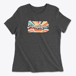  Pennsylvania Retro Art Women's Cotton T-Shirt