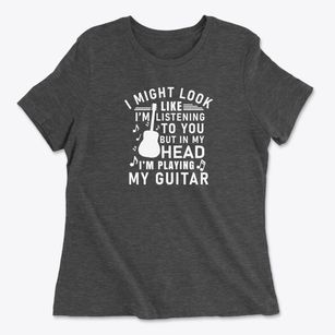   Playing My Guitar Women's Cotton T-Shirt