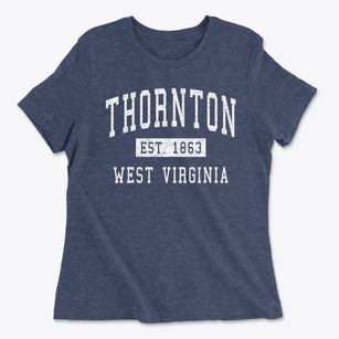 Thornton West Virginia Classic Established Women's Cotton T-Shirt