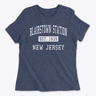 Blairstown Station New Jersey Classic Established Women's Cotton T-Shirt