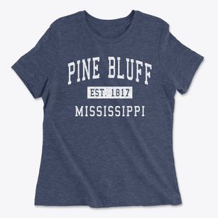 Pine Bluff Mississippi Classic Established Women's Cotton T-Shirt