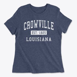 Crowville Louisiana Classic Established Women's Cotton T-Shirt