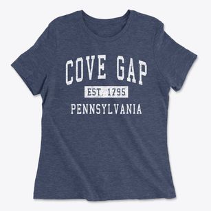 Cove Gap Pennsylvania Classic Established Women's Cotton T-Shirt
