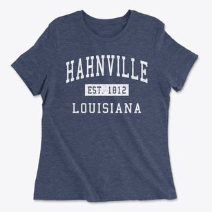 Hahnville Louisiana Classic Established Women's Cotton T-Shirt