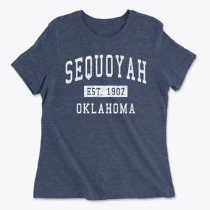 Sequoyah Oklahoma Classic Established Women's Cotton T-Shirt