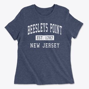Beesleys Point New Jersey Classic Established Women's Cotton T-Shirt