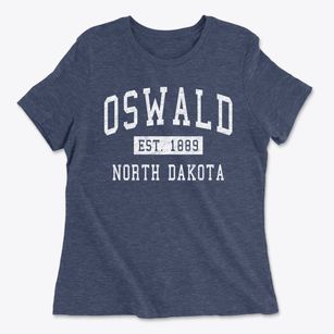 Oswald North Dakota Classic Established Women's Cotton T-Shirt