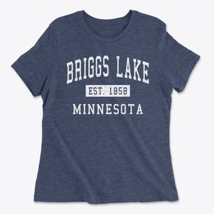 Briggs Lake Minnesota Classic Established Women's Cotton T-Shirt